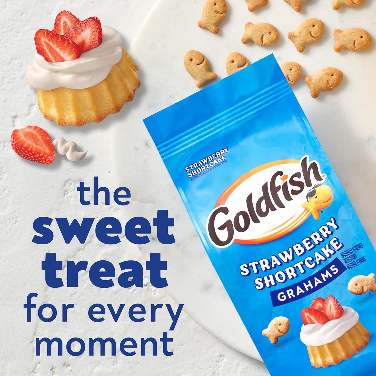 Grahams Strawberry Shortcake Flavored Baked Snack Crackers, 6.6 Oz Bag