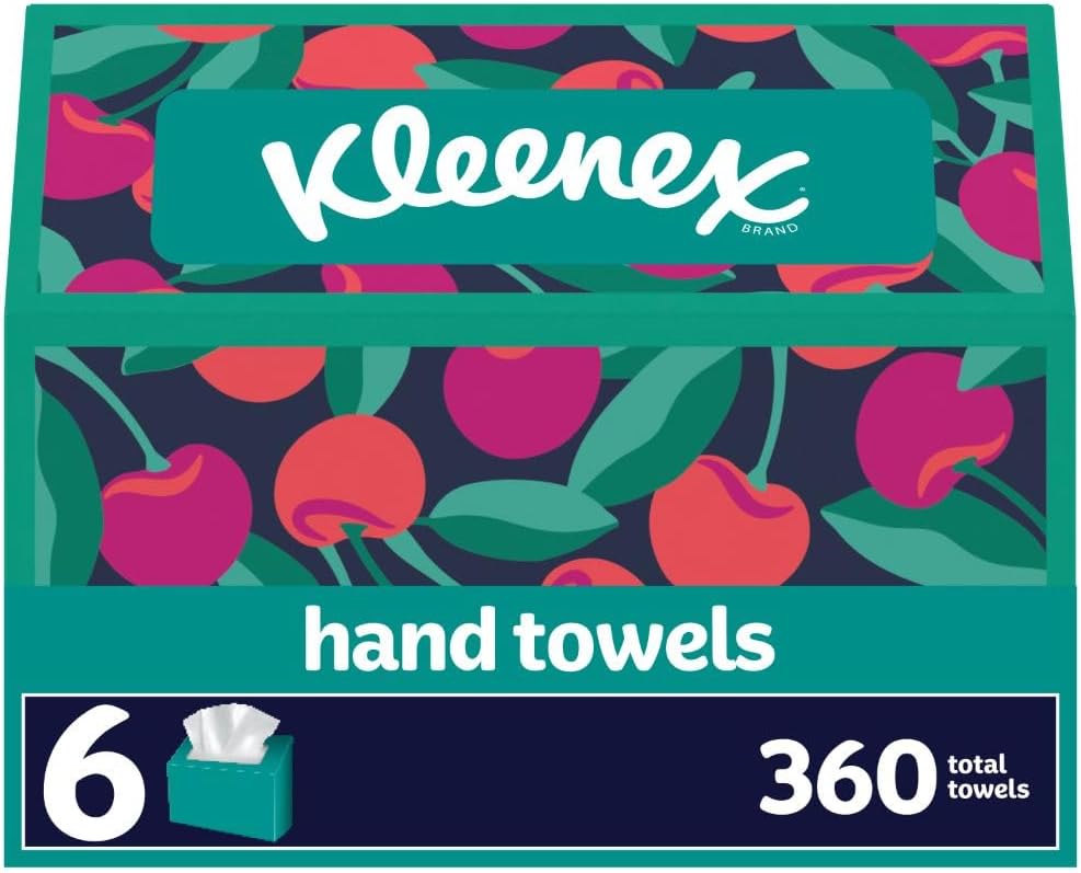 Kleenex Disposable Paper Hand Towels - Luxurious Cleanliness in Every Box, 360 Total Towels (6 Boxes of 60)