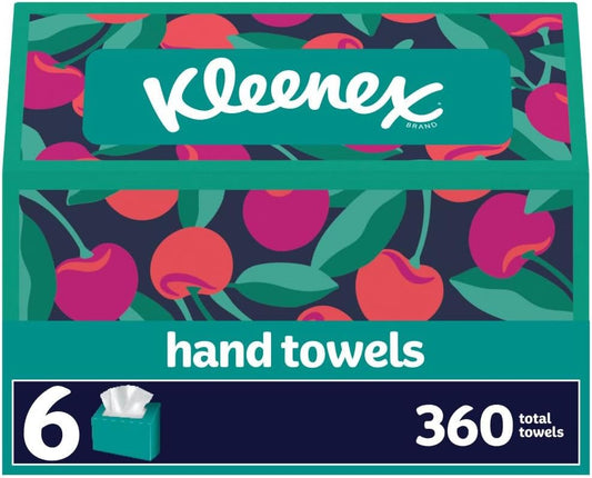 Kleenex Disposable Paper Hand Towels - Luxurious Cleanliness in Every Box, 360 Total Towels (6 Boxes of 60)