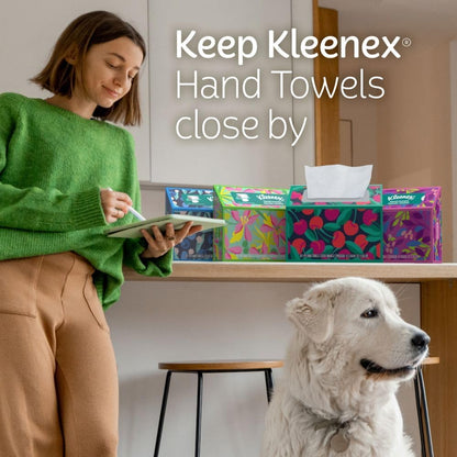 Kleenex Disposable Paper Hand Towels - Luxurious Cleanliness in Every Box, 360 Total Towels (6 Boxes of 60)