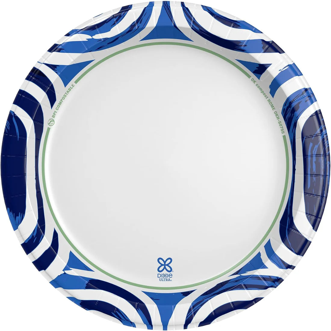 Ultra, Large Paper Plates, 10 Inch, 100 Count, 3X Stronger*, Heavy Duty, Microwave-Safe, Soak-Proof, Cut Resistant, Disposable Plates for Heavy, Messy Meals