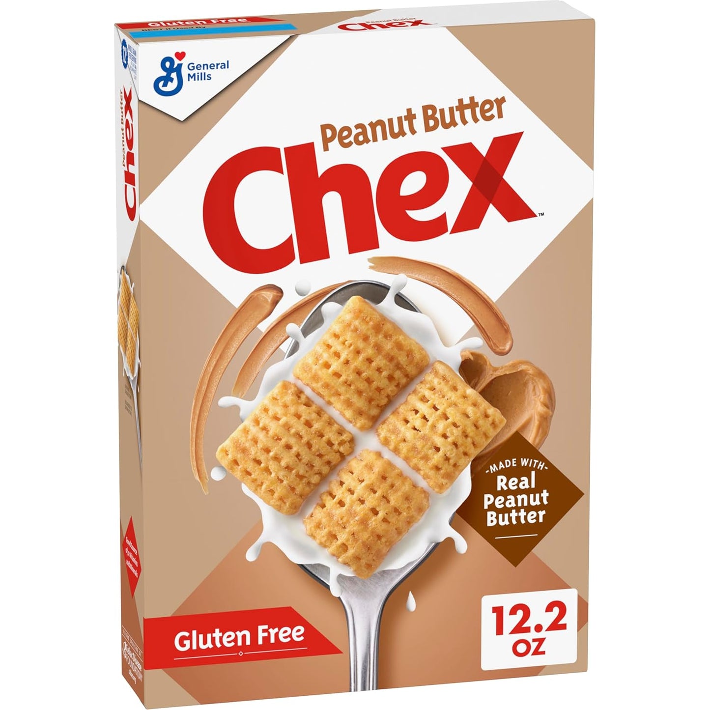 Peanut Butter  Cereal, Gluten Free Breakfast Cereal, Made with Whole Grain, 12.2 Oz