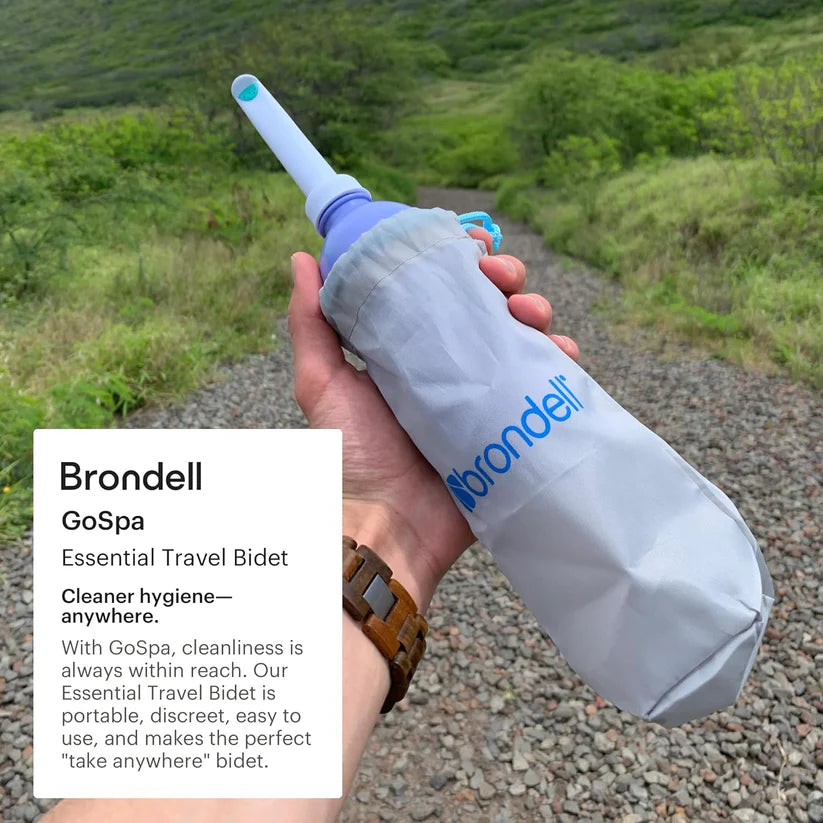 Gospa Travel Bidet GS-70 Easy-To-Use Portable Bidet with Convenient Nozzle Storage, Travel Bag, 400 Ml Capacity, and Angled Nozzle Spray