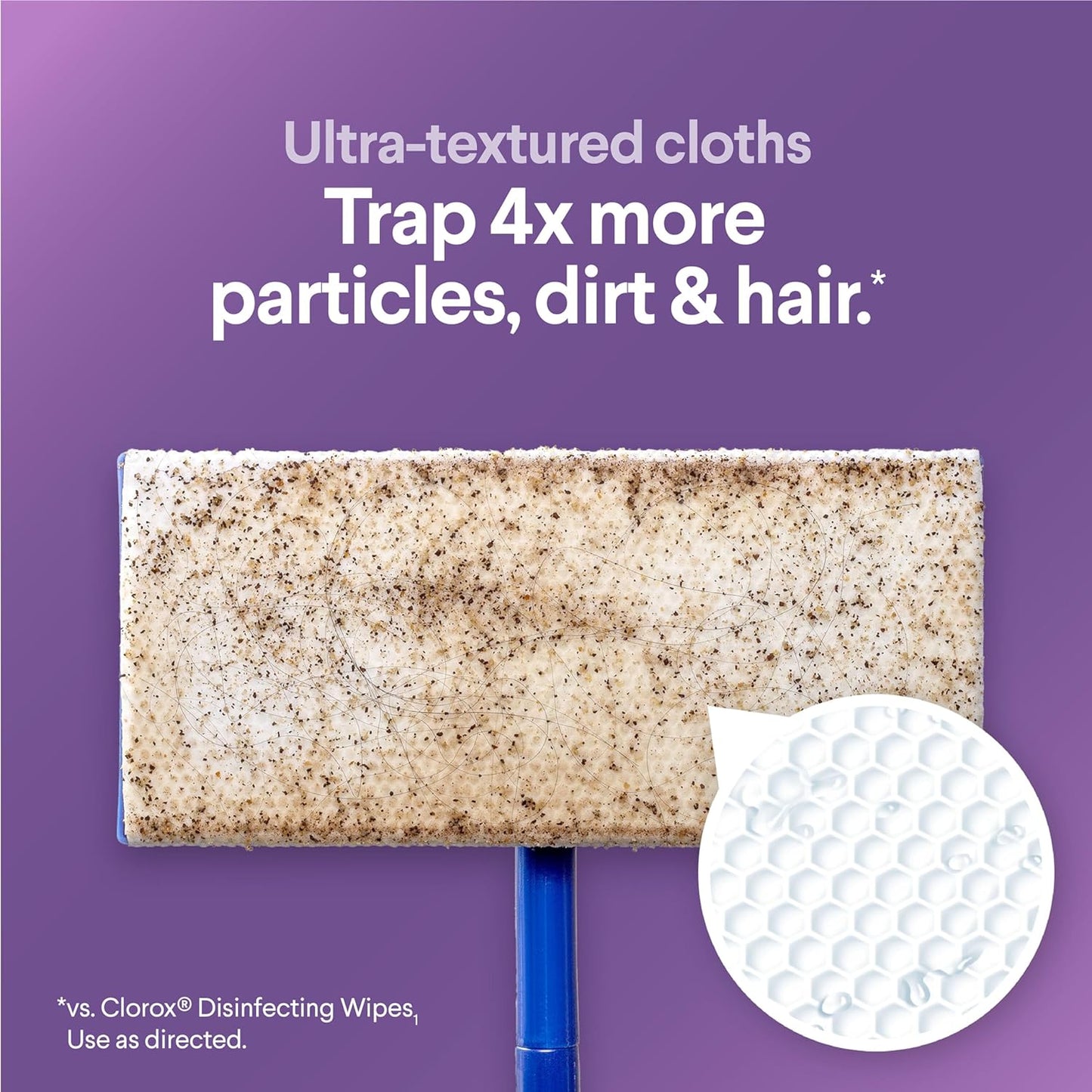 Scentiva Disinfecting Wet Mop Pad, Disposable Heads, Multi-Surface Floor Wipes, Lavender and Jasmine, 2 Packs, 24 Refills per Pack (Package May Vary)